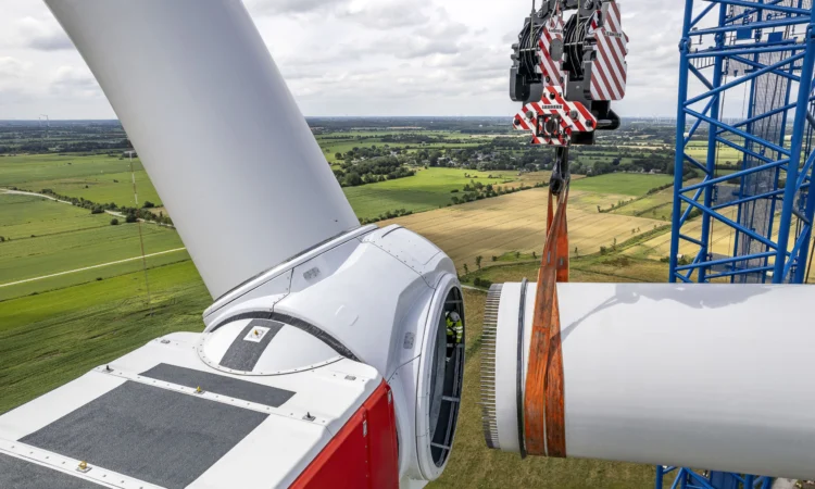 Nordex Delta4000 serisi N175/6.X rüzgâr türbininin kurulumu