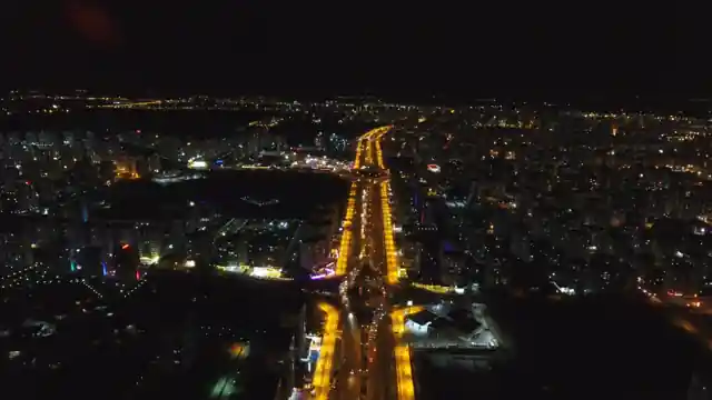 Dicle Elektrik LED aydınlatma şebekesi gece görünümü